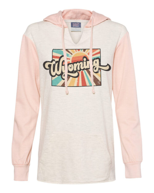 Shop Wyoming Wyoming Sunburst Colorblock Hoodie