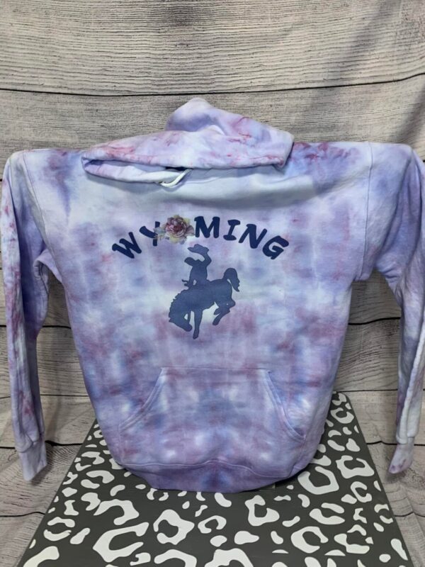 Shop Wyoming Purple Tie Dyed Wyoming Crewneck Sweatshirt