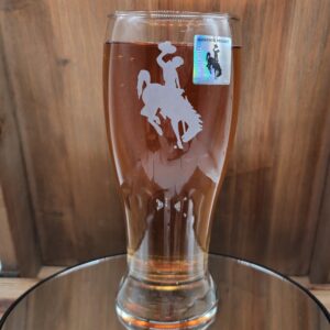 Shop Wyoming Wyoming Cowboy Etched Pilsner Pub Glass