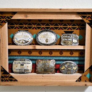 Shop Wyoming Western Belt Buckle Display with Southwest Background