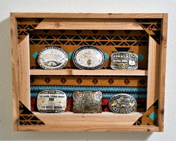 Shop Wyoming Western Belt Buckle Display with Southwest Background