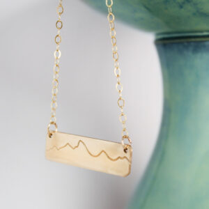 Shop Wyoming Gold Tetons Mountain Range Necklace