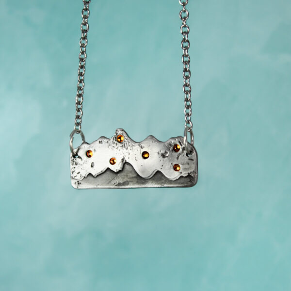 Shop Wyoming Mountain Necklace with Stars