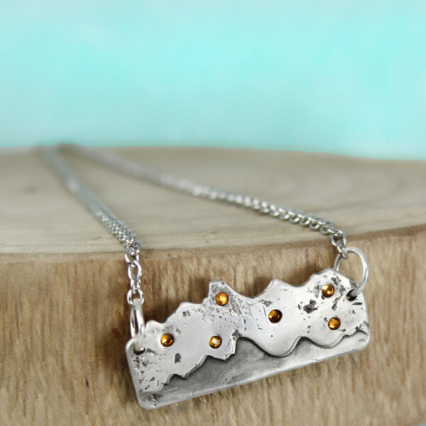 Shop Wyoming Mountain Necklace with Stars