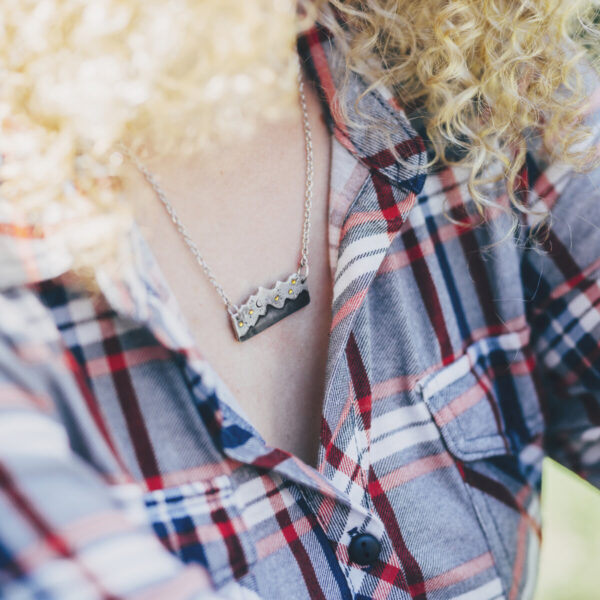 Shop Wyoming Mountain Necklace with Stars