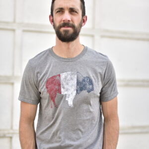 Shop Wyoming Red White and Blue Bison Tee