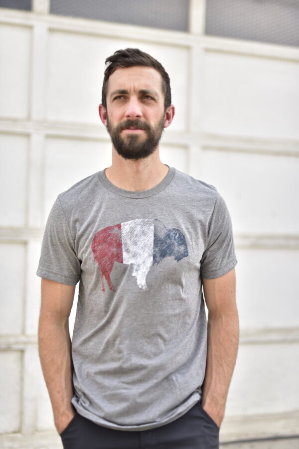 Shop Wyoming Red White and Blue Bison Tee