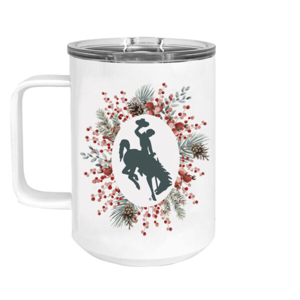 Shop Wyoming Wyoming Steamboat Pip Berry Wreath 13oz Travel Mug