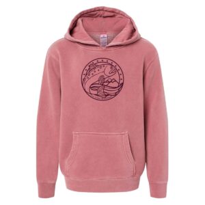 Shop Wyoming Youth Reel Fun Sweatshirt Hoodie – Pigment Maroon