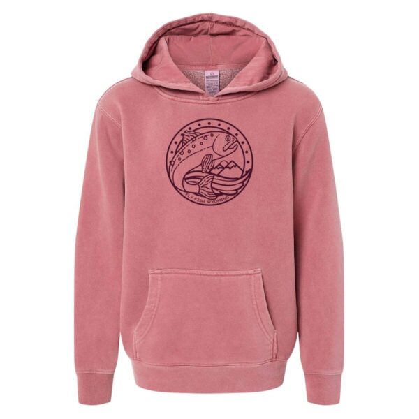 Shop Wyoming Youth Reel Fun Sweatshirt Hoodie – Pigment Maroon