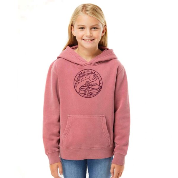 Shop Wyoming Youth Reel Fun Sweatshirt Hoodie – Pigment Maroon