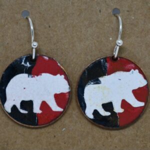 Shop Wyoming Bears! Enameled Copper Ear Earrings.