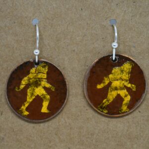 Shop Wyoming Sasquatch, Enameled Penny Earrings