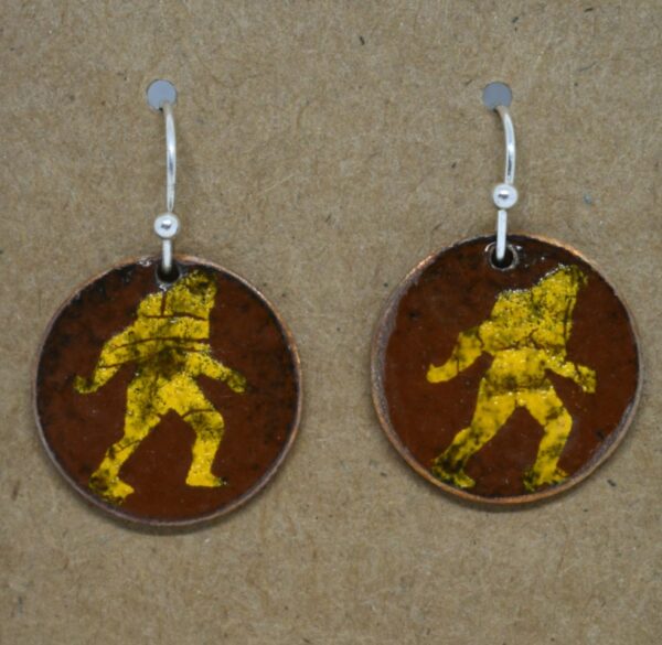 Shop Wyoming Sasquatch, Enameled Penny Earrings