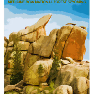 Shop Wyoming Vedawuoo, Medicine Bow National Forest 12×18 High Quality Poster Art Print – Original Artwork by Seneca Creek Studios
