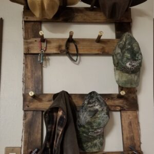 Shop Wyoming 2H12B – Cowboy and Cap Rack – 2 Hatter 12 Baller Functional Western Decor