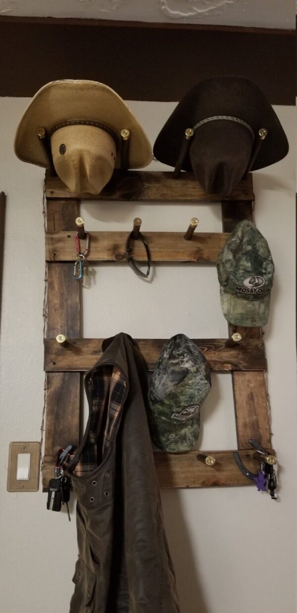 Shop Wyoming 2H12B – Cowboy and Cap Rack – 2 Hatter 12 Baller Functional Western Decor