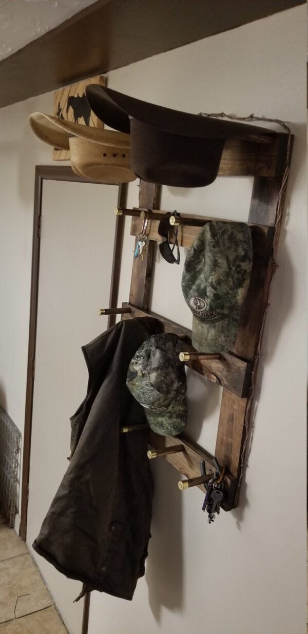 Shop Wyoming 2H12B – Cowboy and Cap Rack – 2 Hatter 12 Baller Functional Western Decor