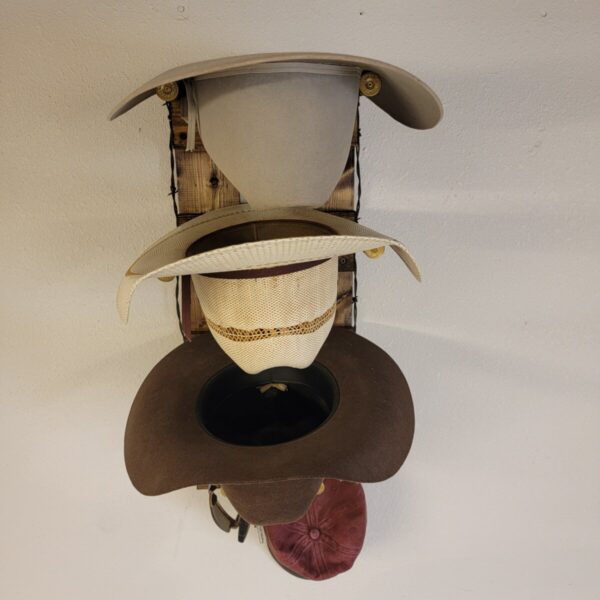 Shop Wyoming 3V – Cowboy Hat Rack – 3 Hat Vertical Functional Western Decor