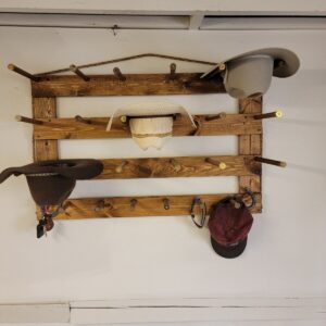 Shop Wyoming 9C – Cowboy Hat Rack – Cowboy hat hanger, cowboy hat rack for wall, cowboy hat wooden display rack, rustic western mountain home cabin decor