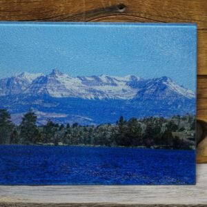 Shop Wyoming Glass Cutting Board- Ramshorn Peak  11″ x 8″