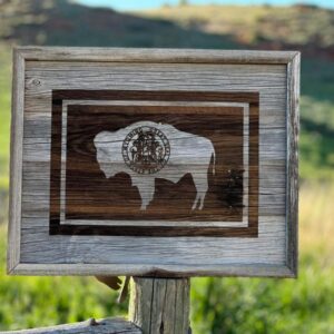 Shop Wyoming Rustic Wyoming Flag