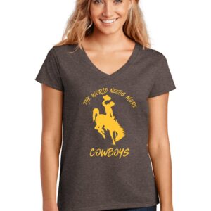 Shop Wyoming Ladies, The World Needs More Cowboys Shirt
