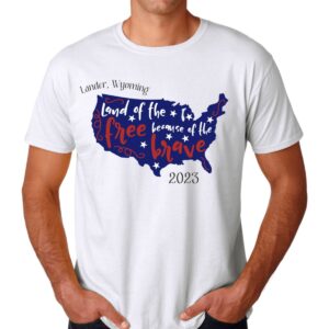 Shop Wyoming Lander Land of the Free Because of the Brave