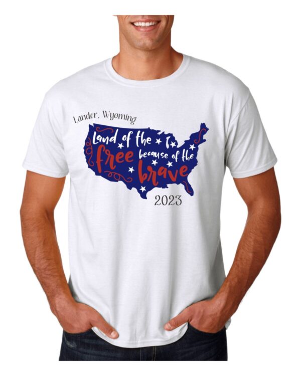 Shop Wyoming Lander Land of the Free Because of the Brave