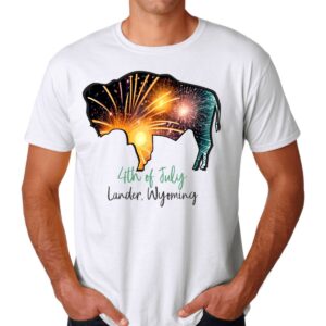 Shop Wyoming 4th of July Bison Shirt