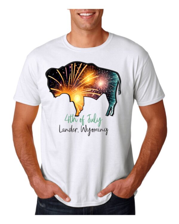 Shop Wyoming 4th of July Bison Shirt