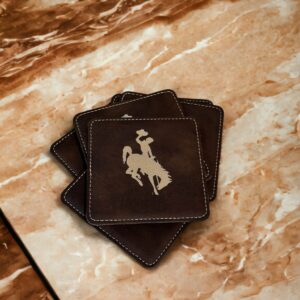 Shop Wyoming Wyoming Steamboat Leatherette Coasters