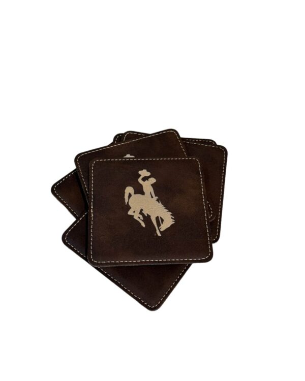 Shop Wyoming Wyoming Steamboat Leatherette Coasters