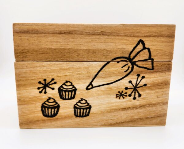 Shop Wyoming Wooden Recipe Box to Use with Included 3×5 Cards Custom Hand-Made FREE SHIPPING