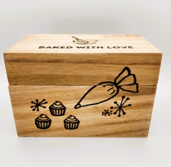 Shop Wyoming Wooden Recipe Box to Use with Included 3×5 Cards Custom Hand-Made FREE SHIPPING