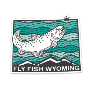 Shop Wyoming Fish Rising Sticker