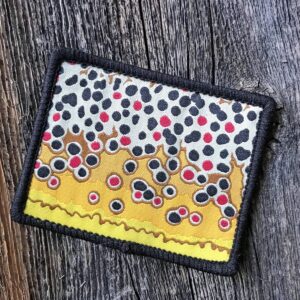 Shop Wyoming Brown Trout Pattern Wyoming State Shape Iron-On Patch