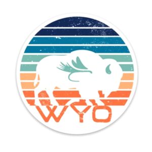 Shop Wyoming Sunset Bison Stickers