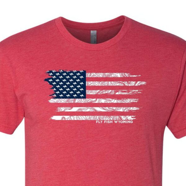 Shop Wyoming Fly Fish Wyoming® USA Flag Tee