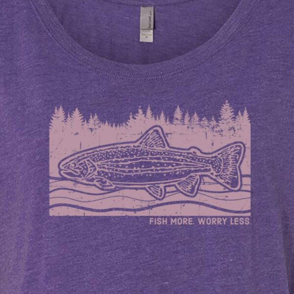 Shop Wyoming Women’s Fish More, Worry Less Tee