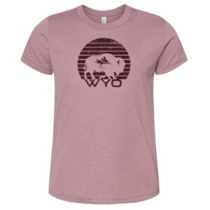 Shop Wyoming Kids Sunset Bison Tee