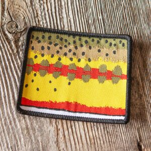 Shop Wyoming Golden Trout Pattern Wyoming State Shape Iron-On Patch