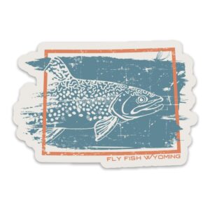 Shop Wyoming Grunge Trout Sticker