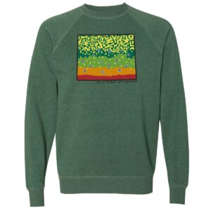 Shop Wyoming Brook Trout Pattern Crewneck Sweatshirt