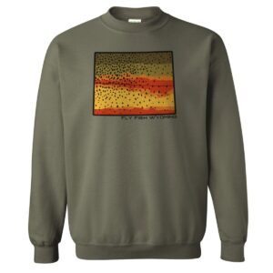 Shop Wyoming Cutthroat Trout Pattern Crewneck Sweatshirt