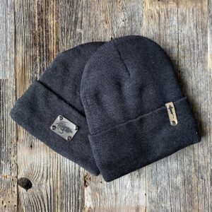 Shop Wyoming Leather Patch Sherpa Lined Cuff Beanies