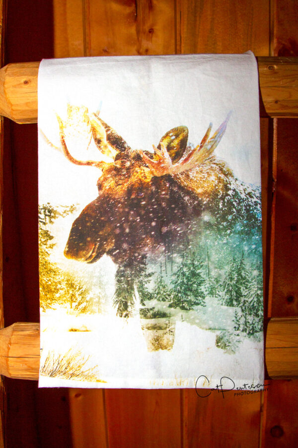 Shop Wyoming WINTER WALK MOOSE FLOUR SACK TOWEL