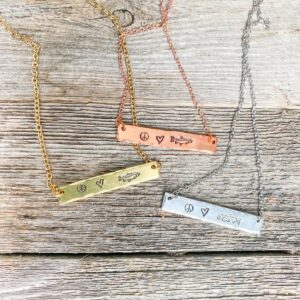 Shop Wyoming Peace, Love + Fishing Necklace