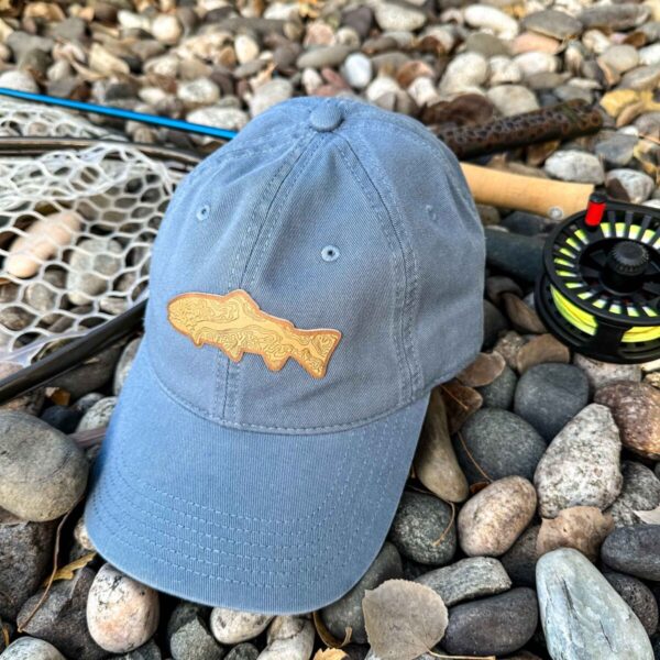 Shop Wyoming Topo Fish Leather Patch Epic Hat