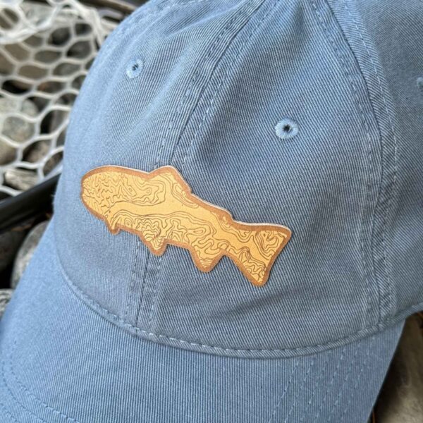 Shop Wyoming Topo Fish Leather Patch Epic Hat